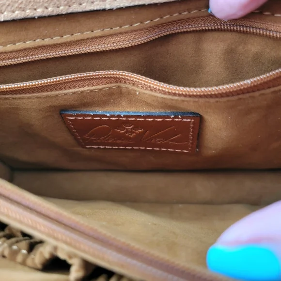 NWT Patricia Nash Laurentina Italian Folklore Blue Floral Print Leather Purse - Picture 9 of 16